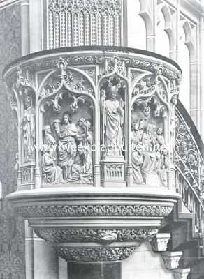 Dtail van den preekstoel in de St. Bartholomeskerk te Meerssen (bij het artikel: 