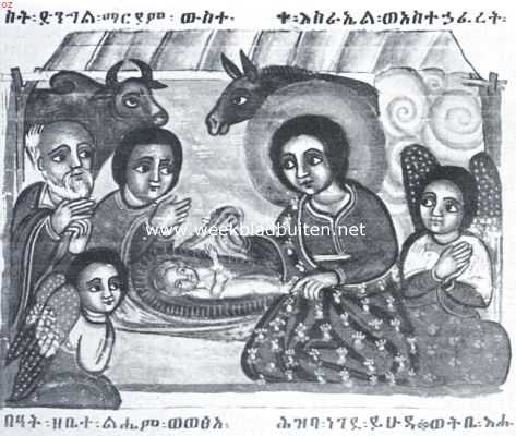 Onbekend, 1935, Onbekend, Ethiopische kerstminiaturen. De geboorte (18e eeuw). Clich Alg. Publiciteitskantoor, A'dam