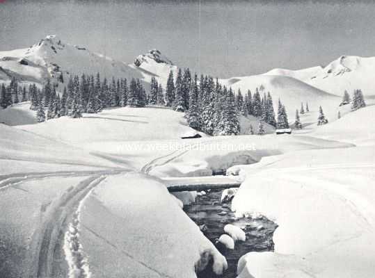 Zwitserland, 1936, Onbekend, Sneeuw en zon in de Zwitsersche Alpen