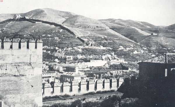 Spanje, 1936, Granada, Het Volendam van Spanje. De Sacro-Monte te Granada. Gezicht van het Alhambra af op den Sacro Monte