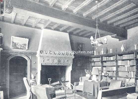 Limburg, 1936, Mheer, Studeerkamer in kasteel Mheer