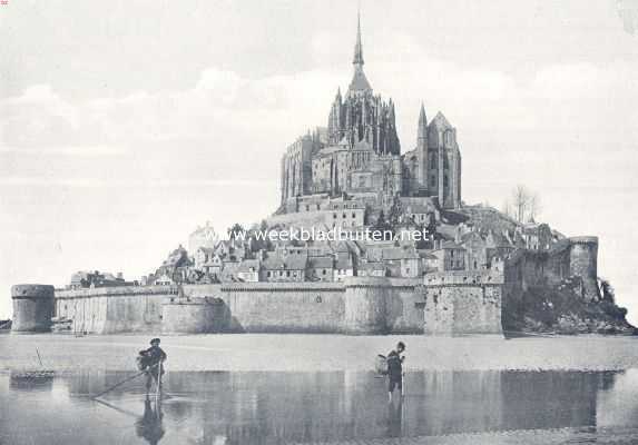 Frankrijk, 1936, Mont-Saint-Michel, Mont Saint Michel. De Mont Saint Michel, gezien van het Oosten