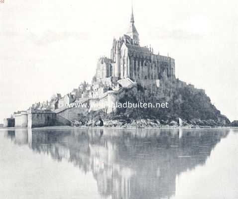 Frankrijk, 1936, Mont-Saint-Michel, Mont Saint Michel. De Mont Saint Michel, gezien van het Noorden