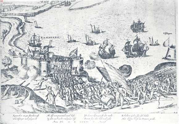 Zeeland, 1936, Rammekens, Het Fort Rammekens of Zeeburg. De inneming van Rammekens door de geuzen in 1573