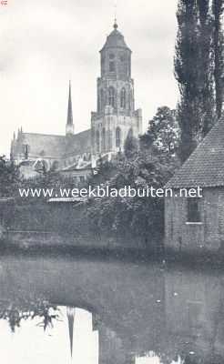 Belgi, 1936, Lier, De Sintgommaruskerk te Lier, op den voorgrond de Nethe