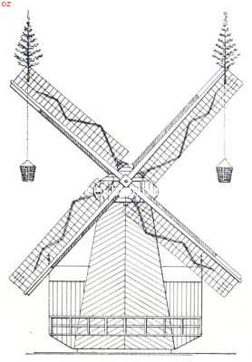 Nederland, 1936, Onbekend, Molens. Pinkstertooi