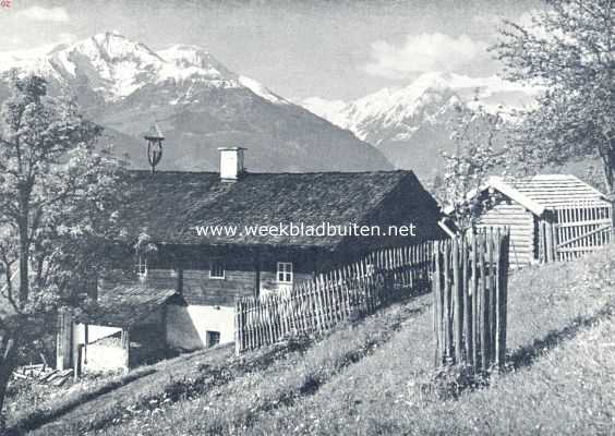 Duitsland, 1936, Pinzgau, Oude Pinzgauer boerenhoeve met klokketorentje