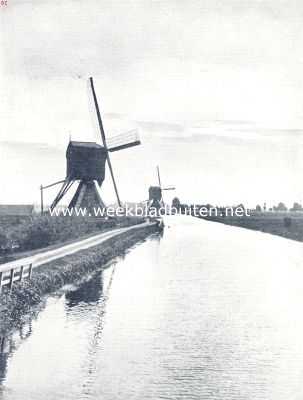 Zuid-Holland, 1936, Onbekend, Molens. Wipmolen aan de Schelluinsche Vliet (Alblasserwaard)