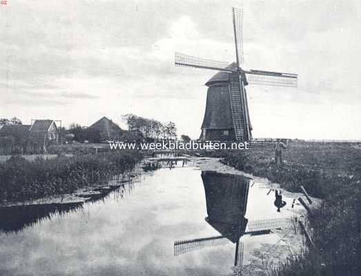 Noord-Holland, 1936, Onbekend, Molens. Achtkantige bovenkruier in de Egmonder Meer