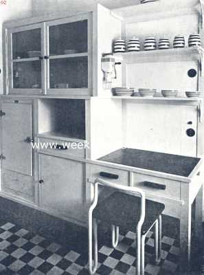 Noord-Holland, 1936, Onbekend, Keuken in een landhuis op Crailoo-Blaricum (Architect F. Hausbrand)