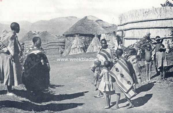 Lesotho, 1936, Onbekend, Basoetoland, het Zuid-Afrikaansche Zwitserland. Een dorp in Basoetoland