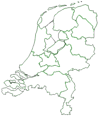 Kaartje van Nederland